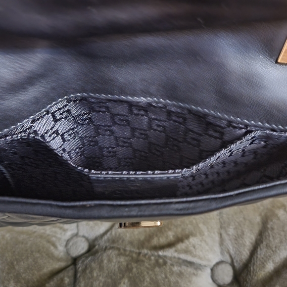 Authenttic Rare vintage Gucci Tom Ford era in black leather with Gold chain bag - Picture 8 of 10